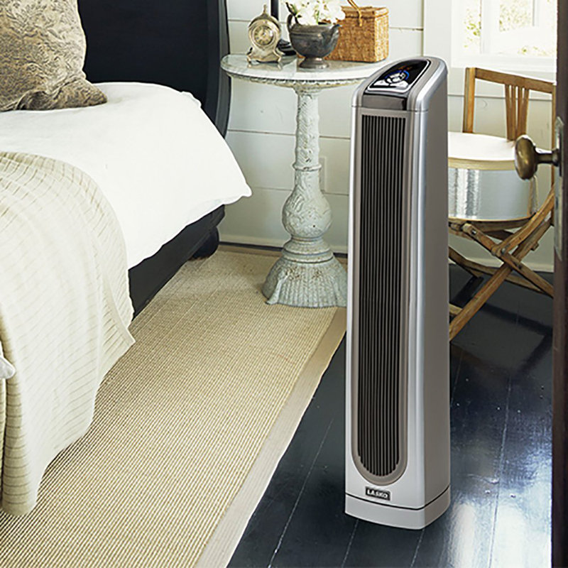 Lasko Ceramic 1,500 Watt Portable Electric Fan Tower Heater with Logic